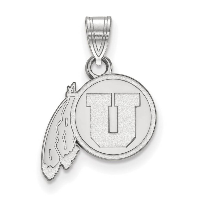 14k White Gold U. Of Utah Small Pendant